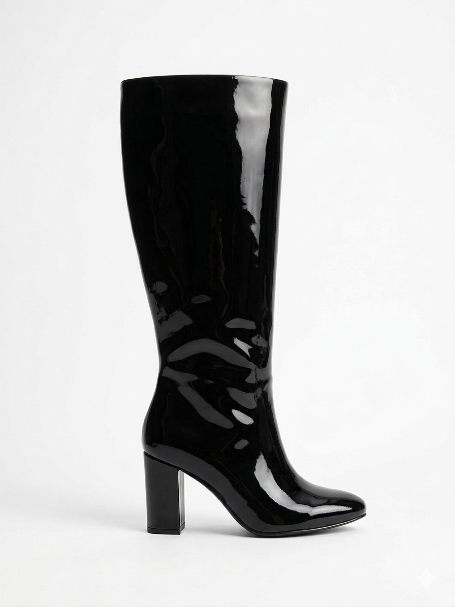 Glossed boots