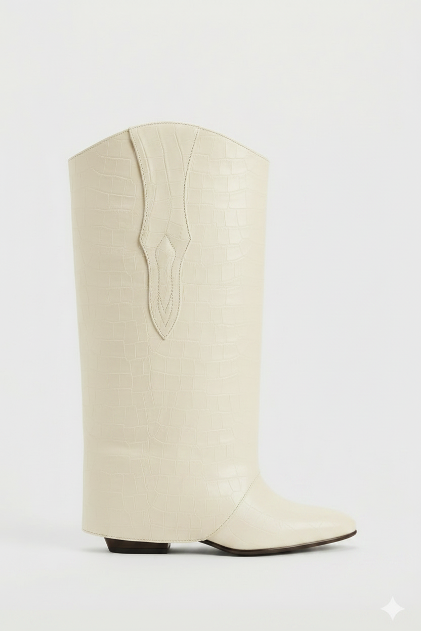 Croco Bombshell boots - cortas (a los gemelos)
