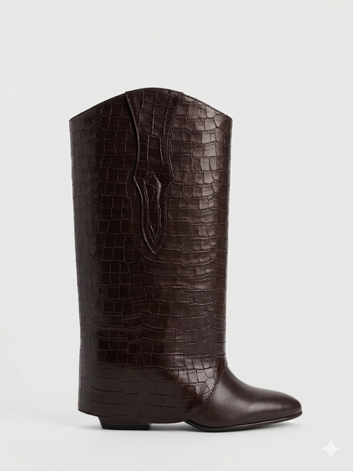 Croco Bombshell boots - cortas (a los gemelos)