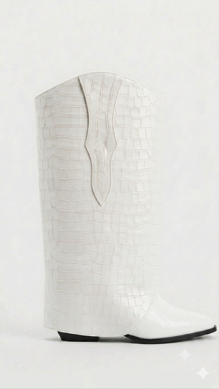 Croco Bombshell boots - cortas (a los gemelos)